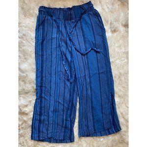Indigo Rein cropped striped pants Large